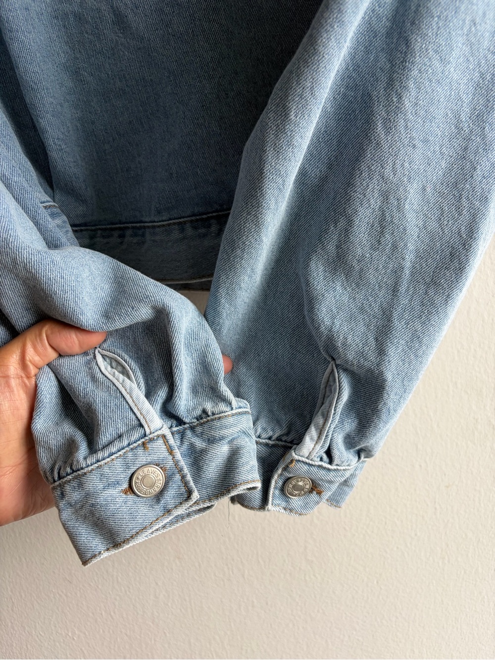 I love Jesus Light Blue Cropped Denim Jacket - Women's - Picture 6 of 7